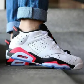 Nike air jordan 6 retro low 304401-123 white/infrared 23/bla