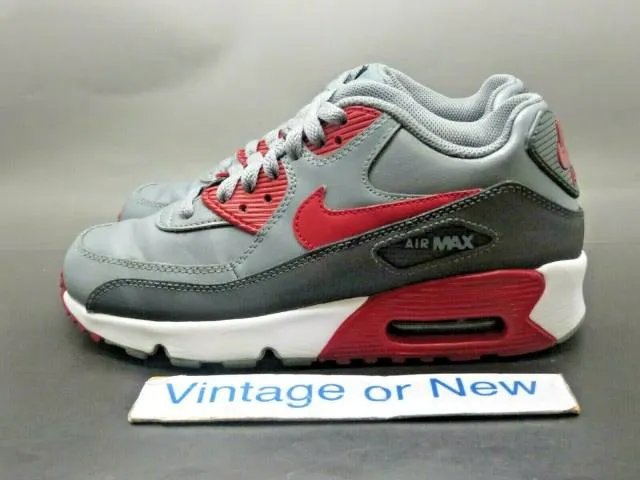 Nike Air Max '90 LTR Cool Grey Red Anthracite Running 20...