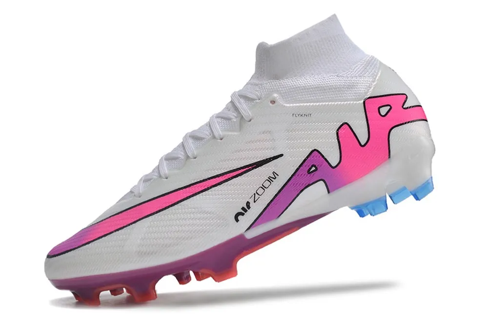 Nike Air Zoom Mercurial Superfly 9 Elite FG - White/Pink/Flash Crimson/Hyper Blue