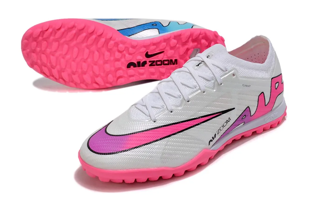 Nike Air Zoom Mercurial Vapor 15 Elite Turf - White/Pink/Flash Crimson/Hyper Blue