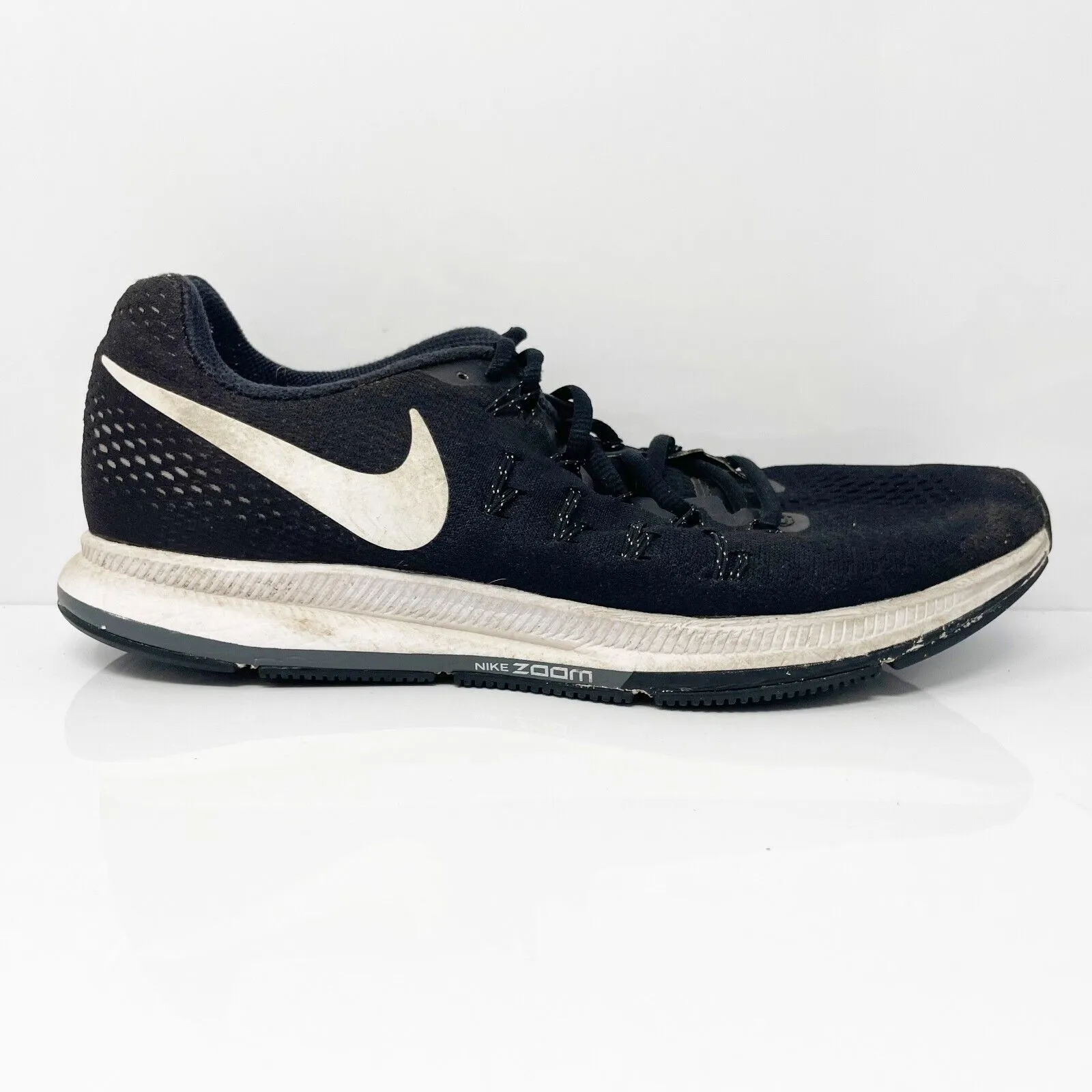 Nike Mens Air Zoom Pegasus 33 831352-001 Black Running Shoes Sneakers Size 10