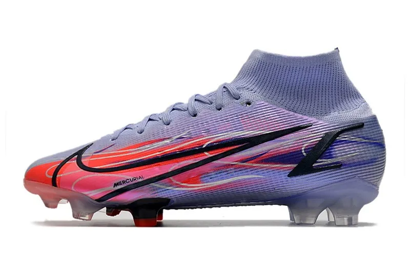 Nike Mercurial Superfly 8 Elite Fg Mbappé Km Flames - Purple/Black/Red