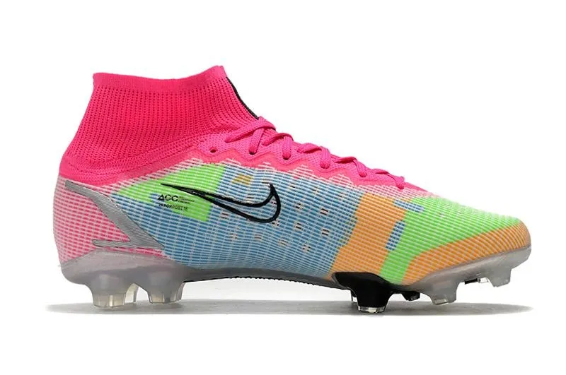 Nike Mercurial Superfly VIII Elite FG White Black Pink Mulitcolor
