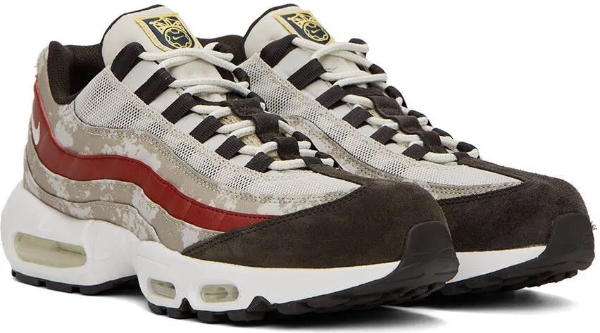 Nike Off-White & Brown Air Max 95 Sneakers