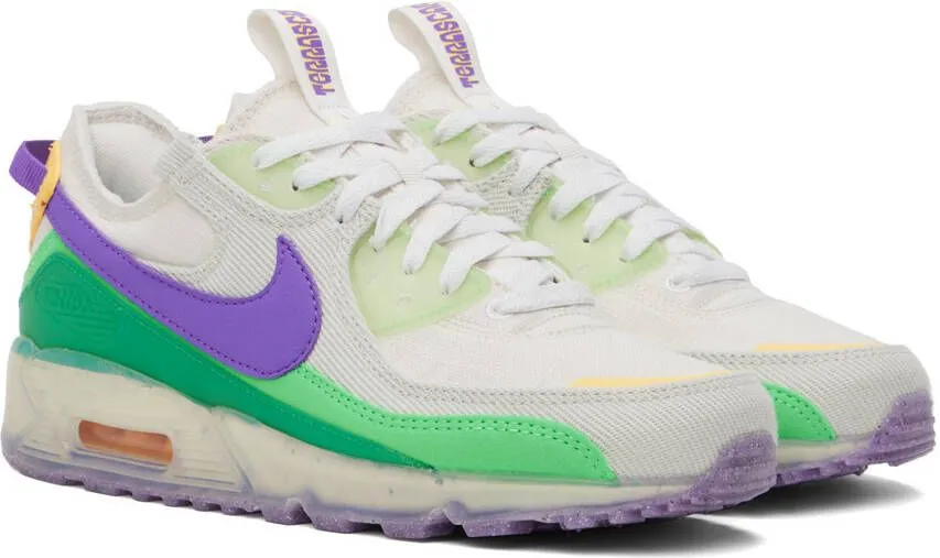 Nike Off-White & Green Air Max Terrascape 90 Sneakers