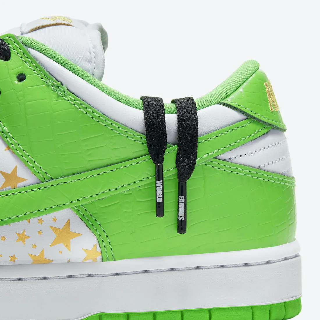 Nike SB Dunk Low Supreme Stars Mean Green Metallic Gold White DH3228-101
