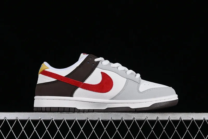 Nike SB Dunk Low White Grey Brown Red GJ8309-932