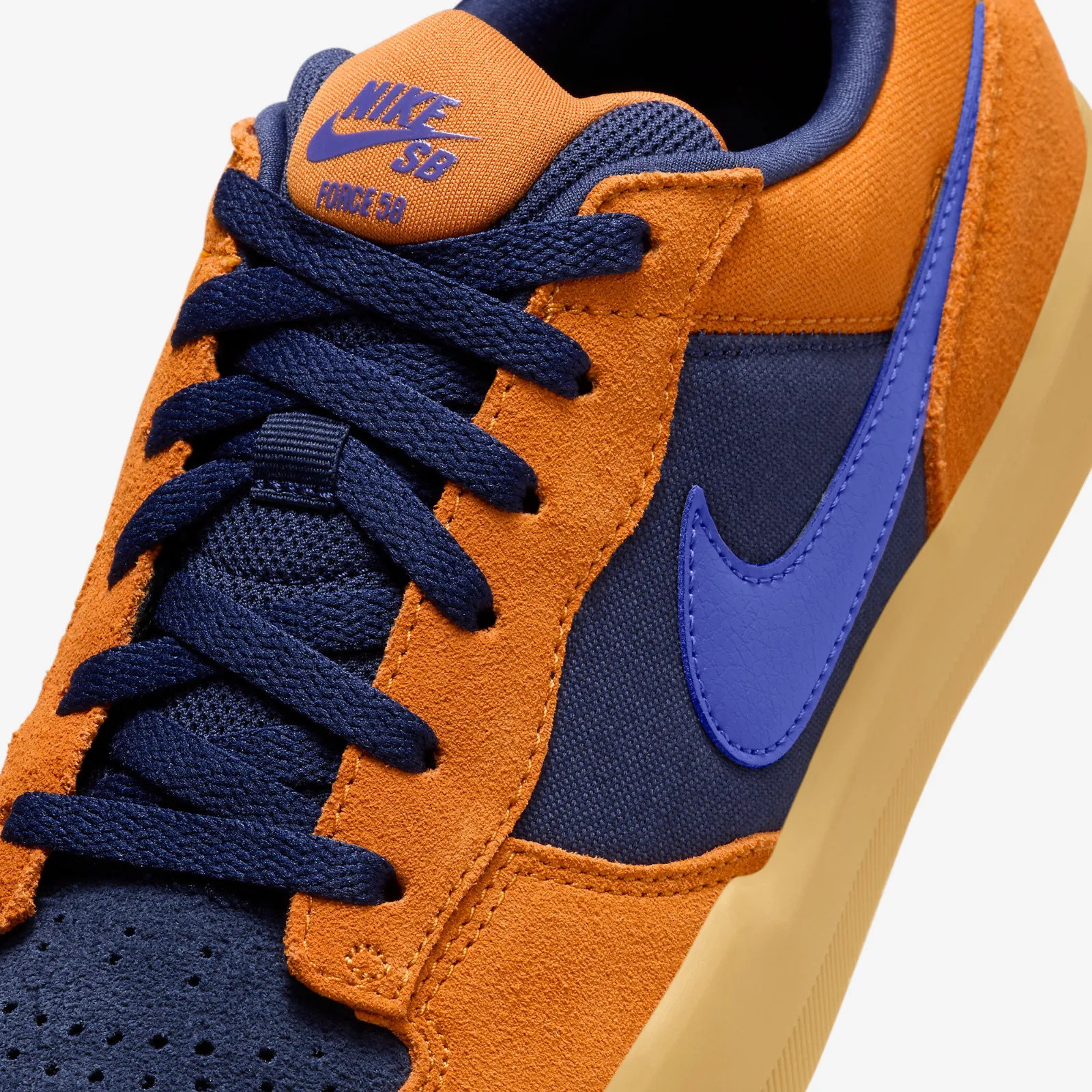 Nike SB Force 58 Monarch Midnight Navy Gum Light Brown DV5477-800