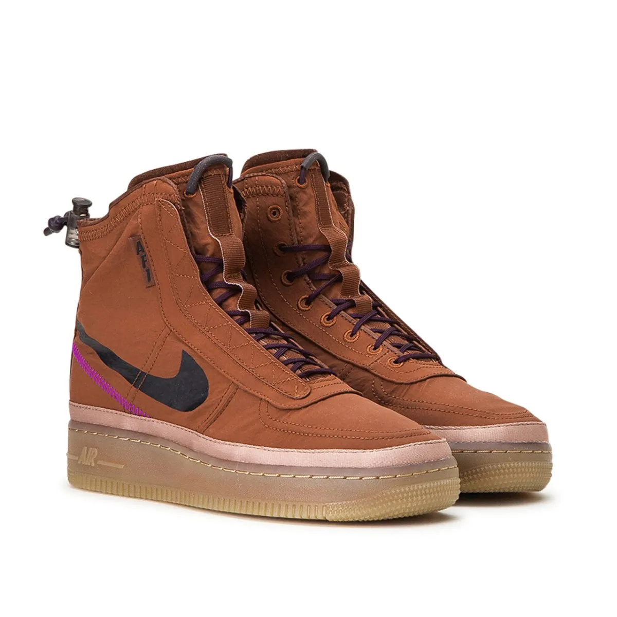 Nike WMNS Air Force 1 Shell (Burgundy / Brown)