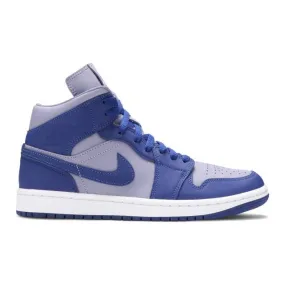 Nike women's air jordan 1 mid se (iron purple deep royal/ iron purple/ deep royal blue/ white) sizes