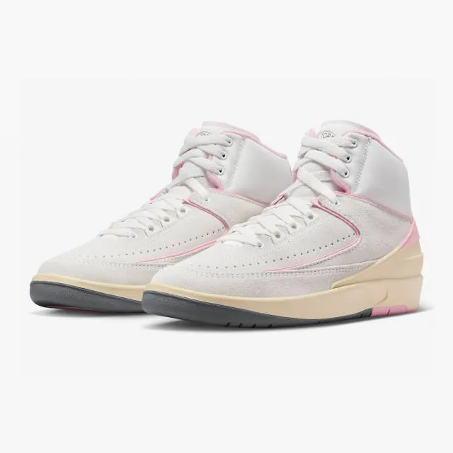 Nike women's air jordan 2 retro (soft pink/ summit white/ gym red/ medium soft pink/ muslin) sizes 5