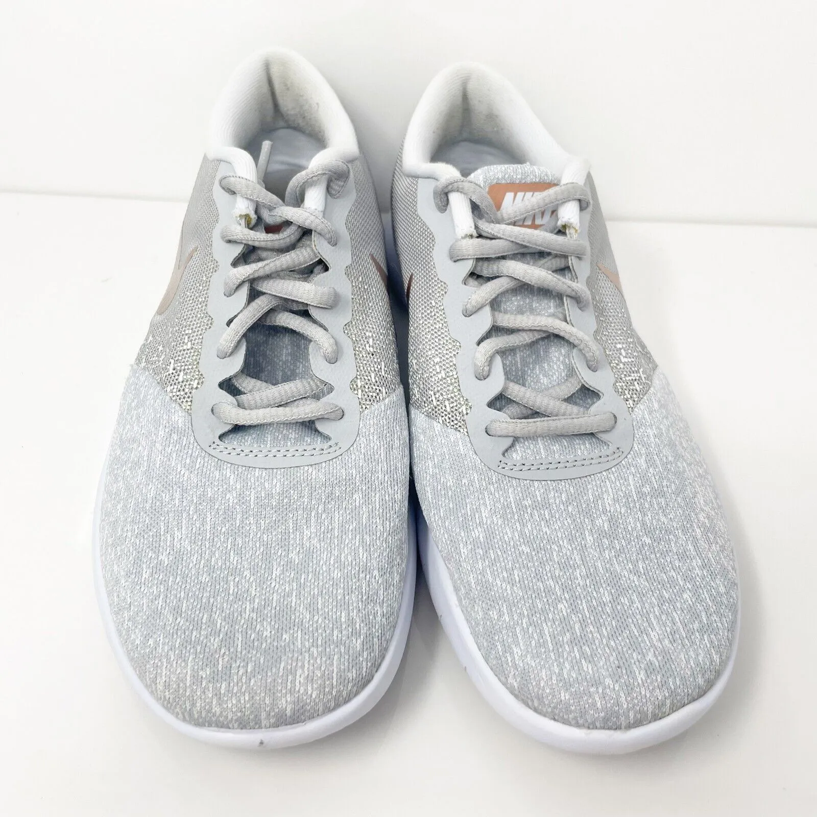 Nike Womens Flex Contact 908995-006 Gray Running Shoes Sneakers Size 7.5