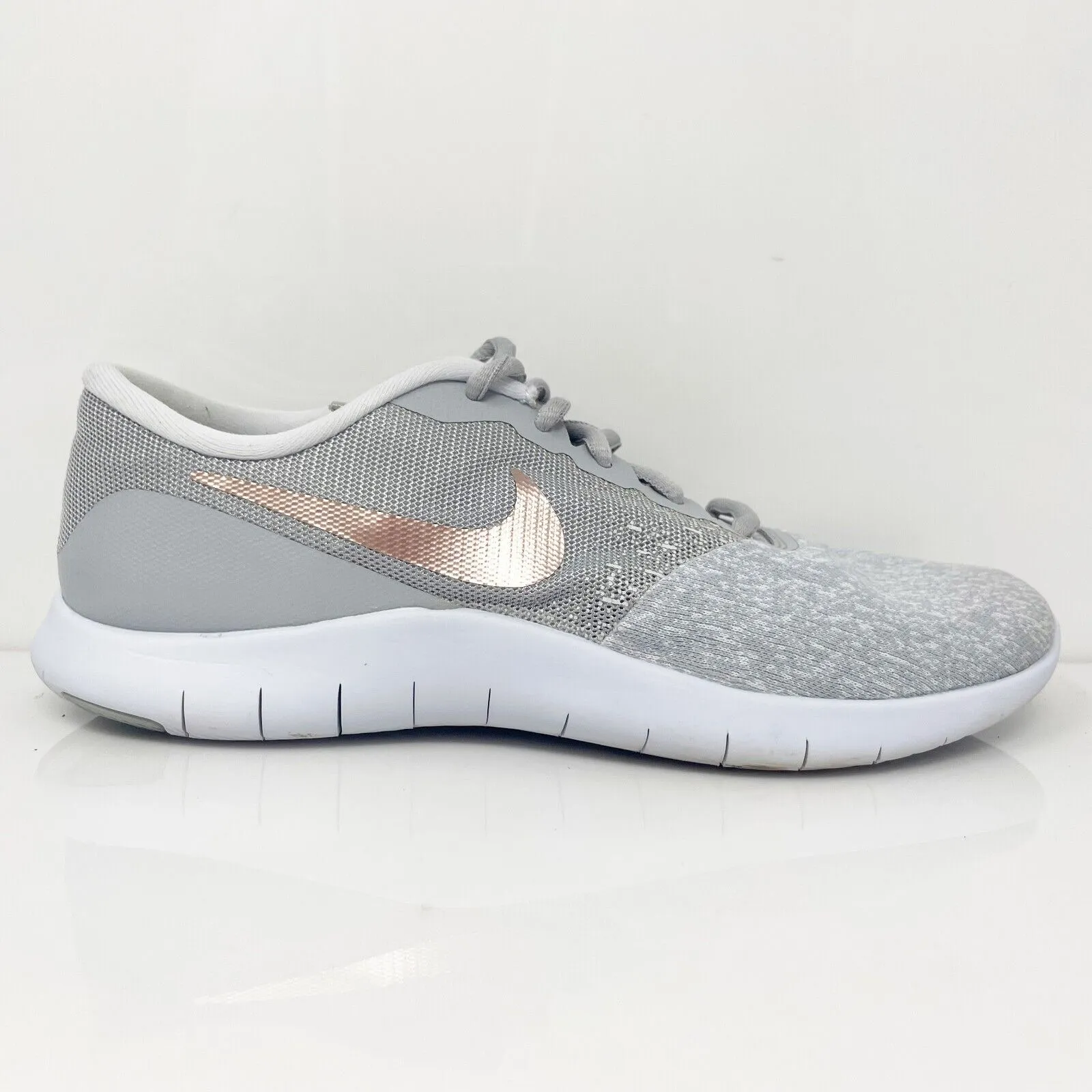 Nike Womens Flex Contact 908995-006 Gray Running Shoes Sneakers Size 7.5