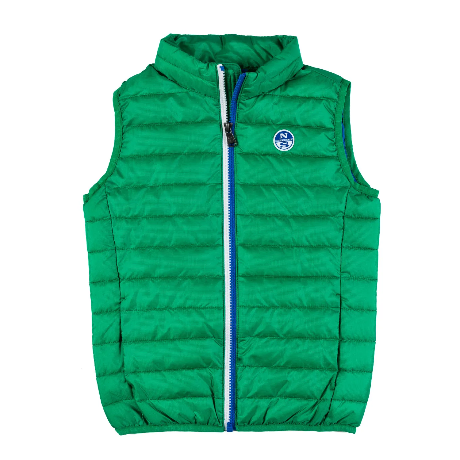 North Sails Green And Blue Crozet Vest For Kids And Teens