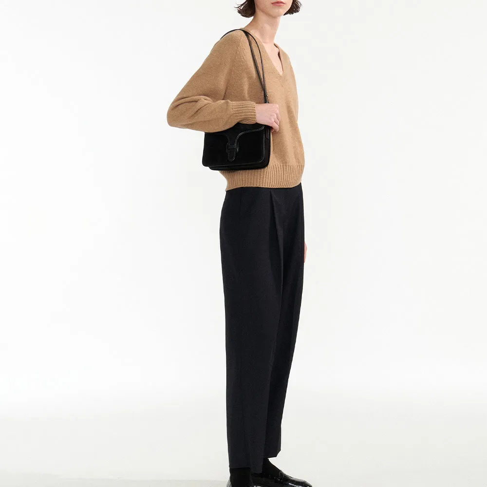    Nothing Written -Royce Suede Cross Bag - Black