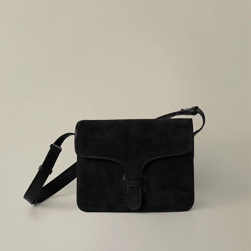    Nothing Written -Royce Suede Cross Bag - Black
