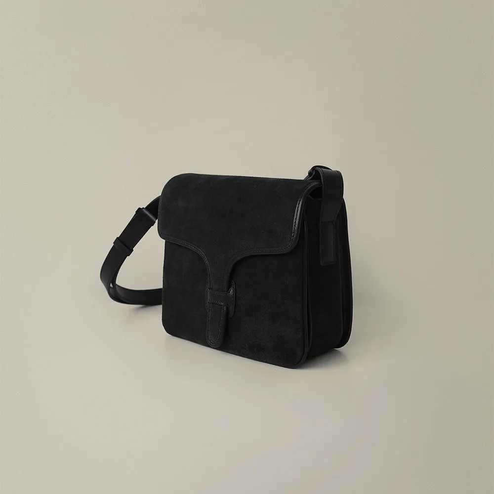    Nothing Written -Royce Suede Cross Bag - Black