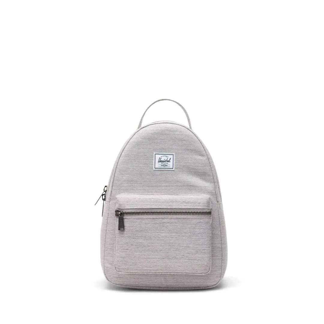 Nova Mini Backpack (Light Grey Crosshatch)