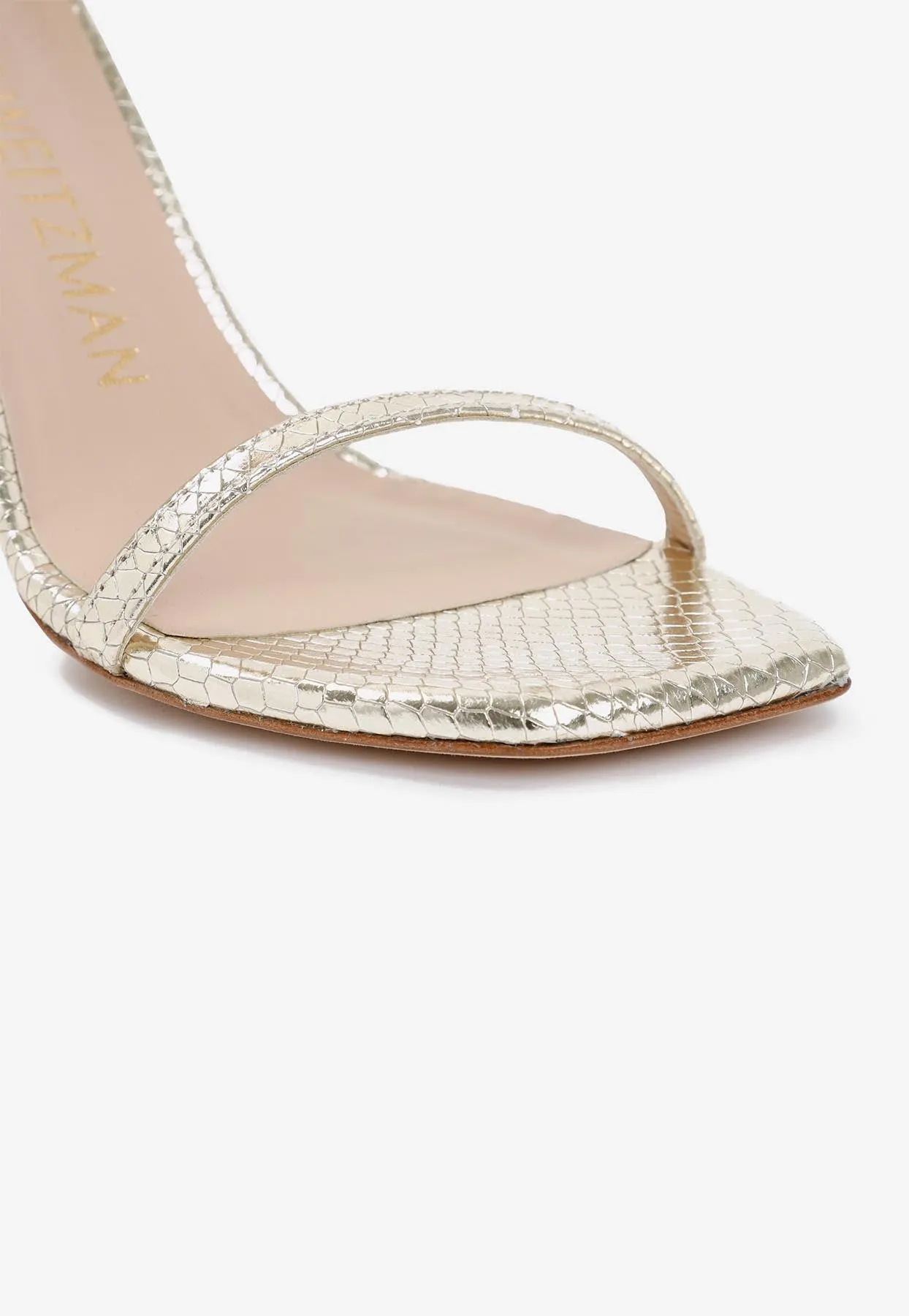 Nudistcurve 100 Sandals in Metallic Leather
