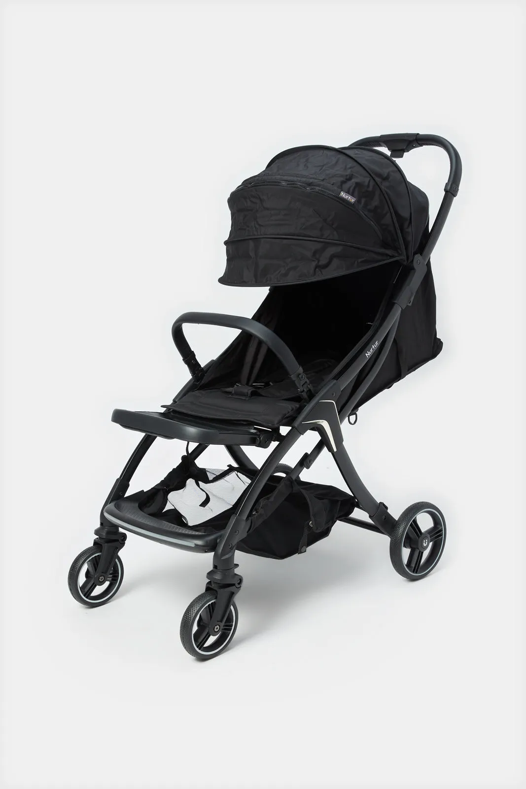 Nurtur Black Baby Stroller With 5 Point Safety