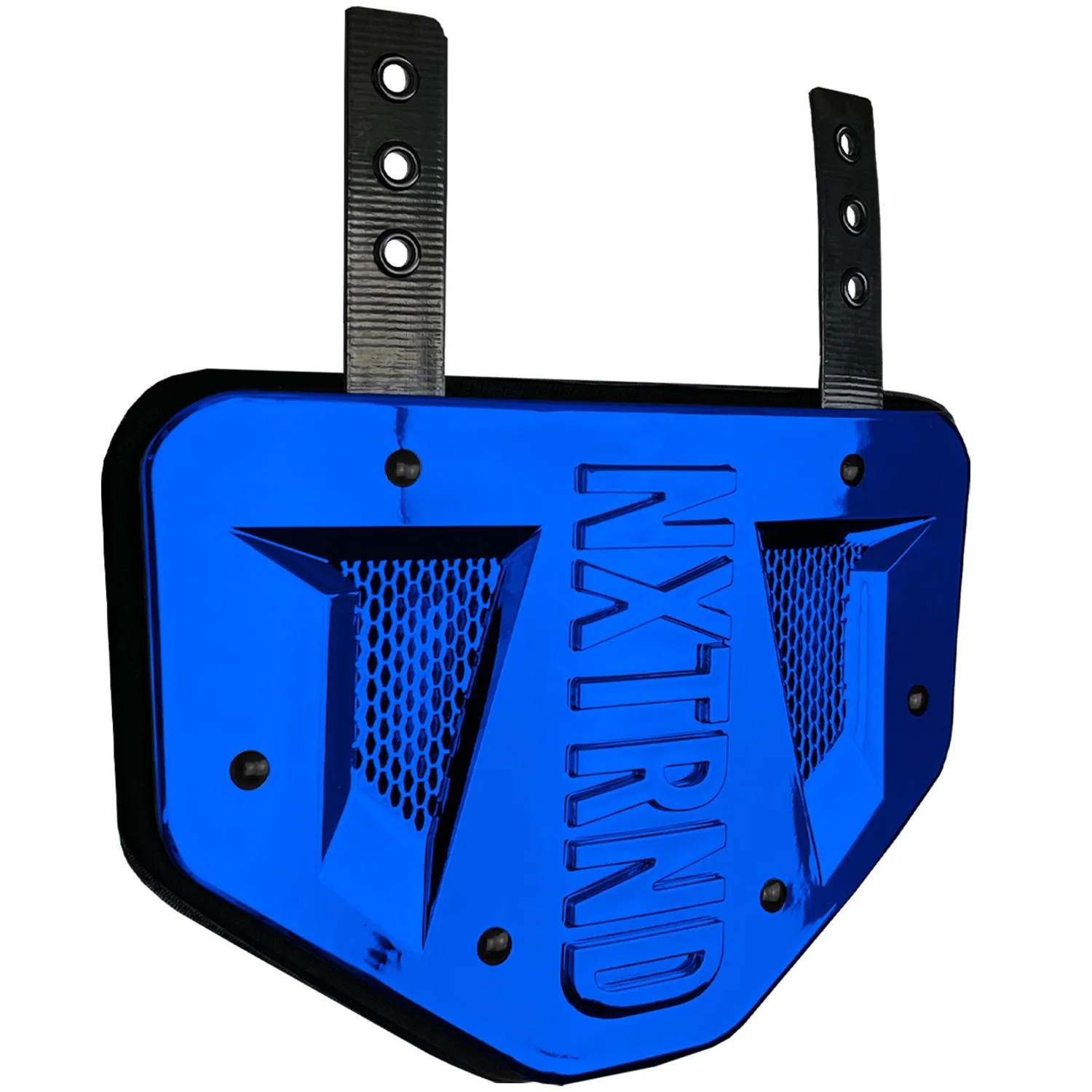 NXTRND B-PLATE Football Back Plate Chrome Blue