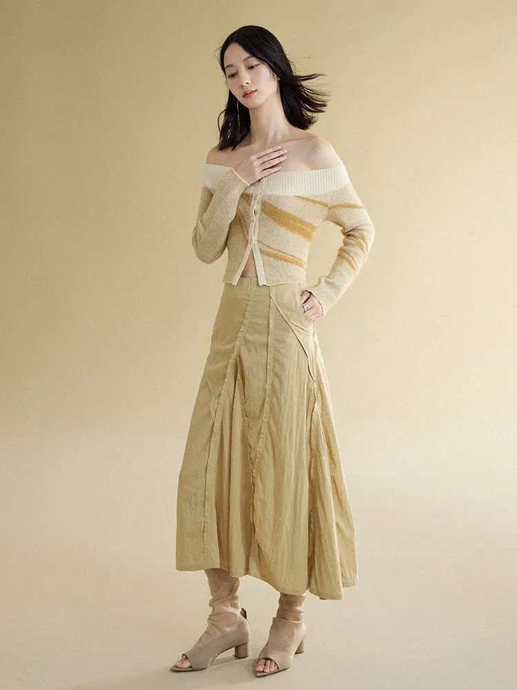Off-shoulder Short Cardigan