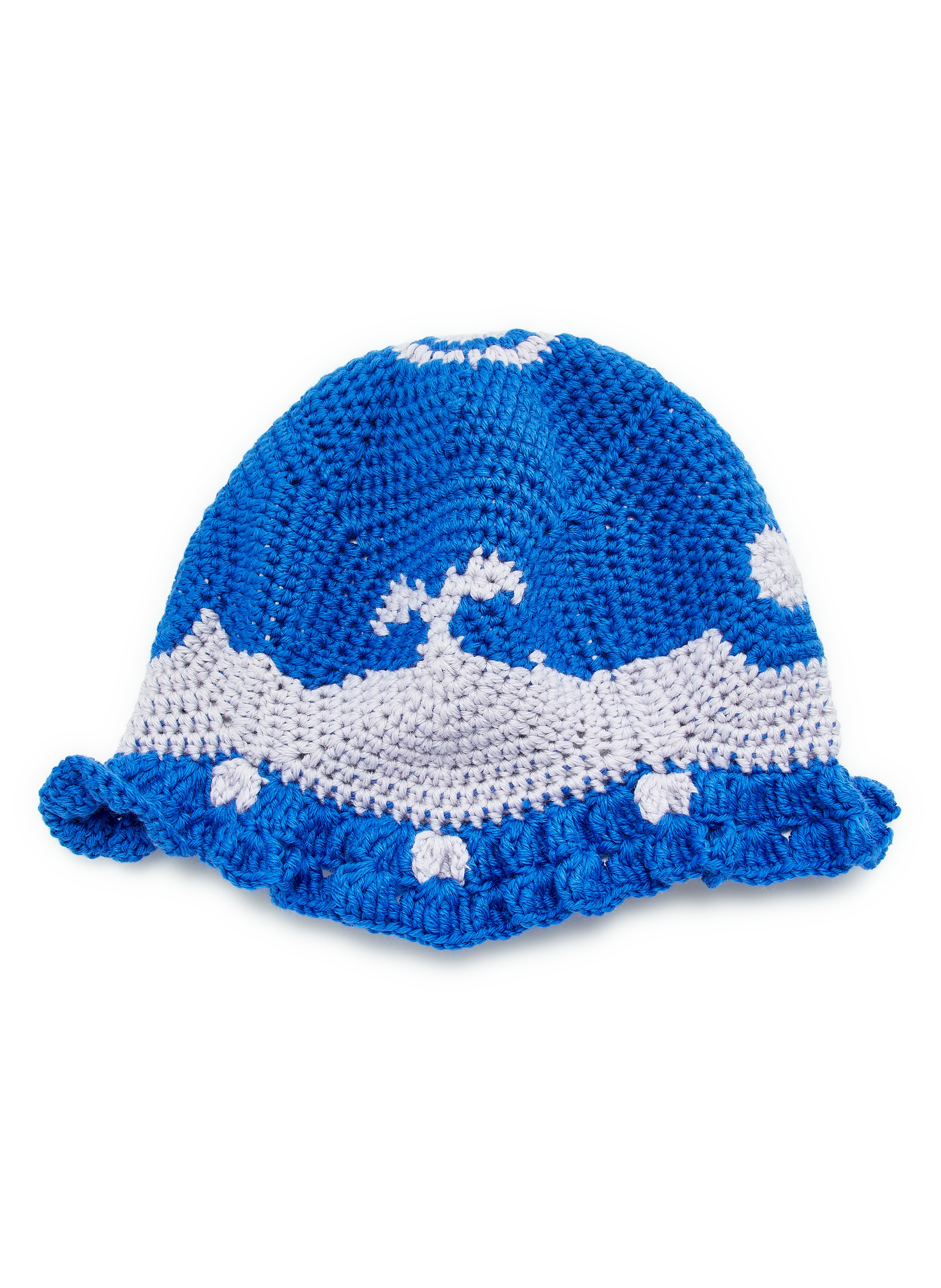 Off-white  Crochet hat  - Blue