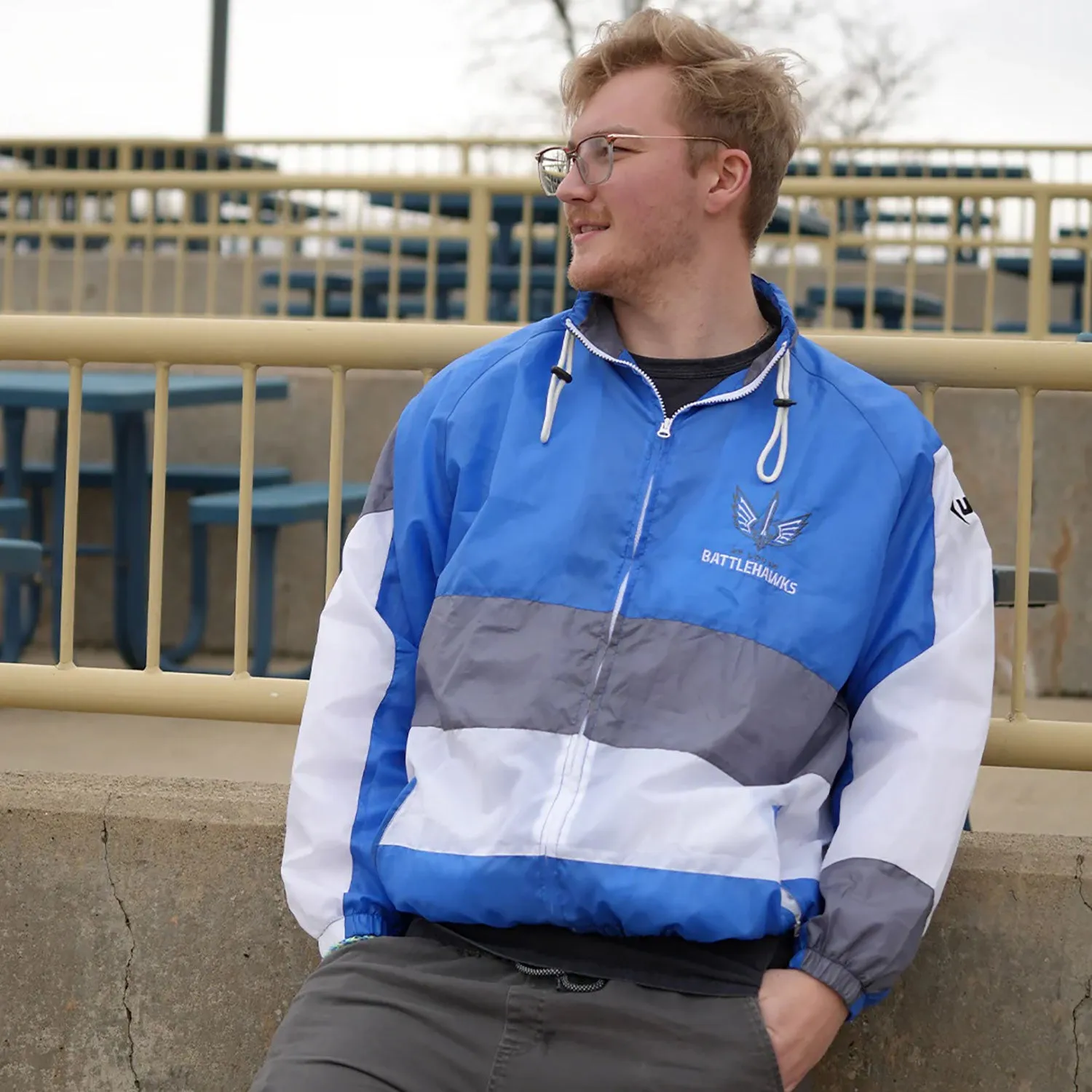 Official League St. Louis Battlehawks Full Zip Windbreaker Jacket