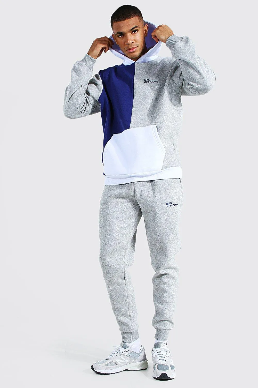 Official Man Colour Block Hooded Tracksuit