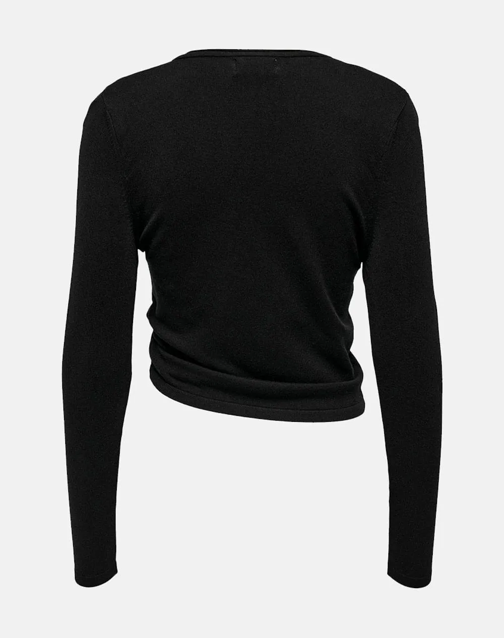 ONLY ΠΛΕΚΤΟ ΤΟΠ ONLROSE L/S RUCHING V-NECK PULLOVER KNT