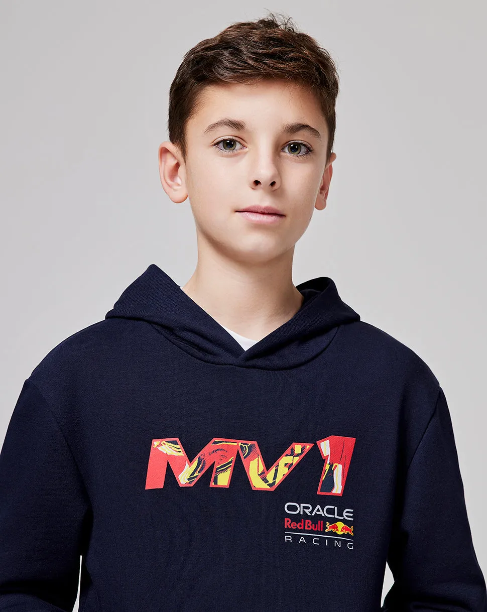 Oracle Red Bull Racing Juniors Max Pop Art Oversized Hoodie - Night Sk