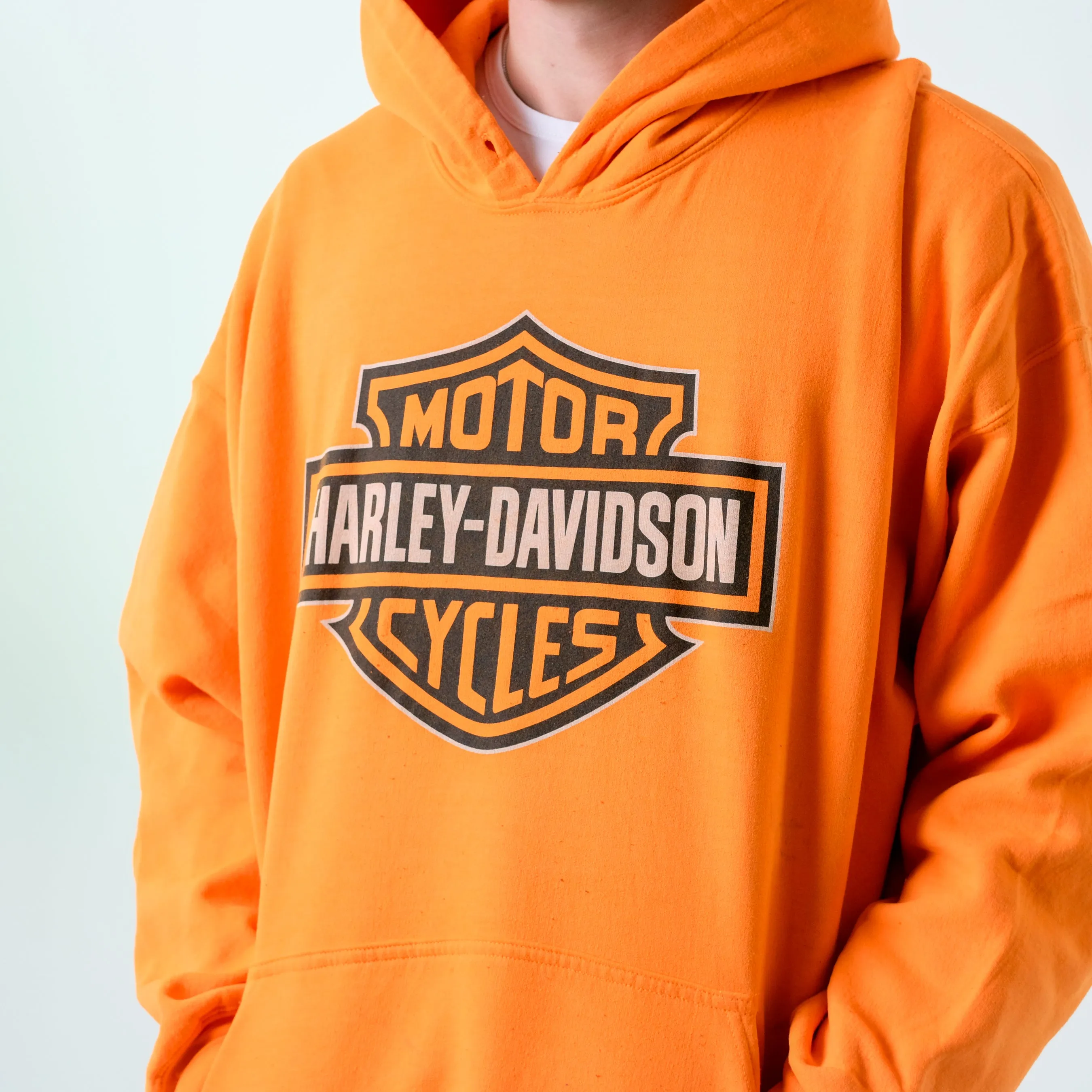 Orange y2ks Harley Davidison Hoodie (XXL)
