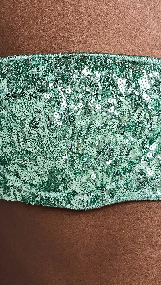Oseree   Paillettes Balconette Bikini Set 