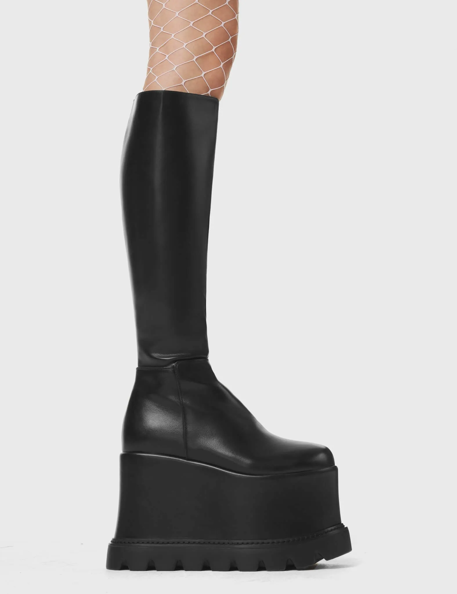 Out The Gate Chunky Platform Knee High Boots
