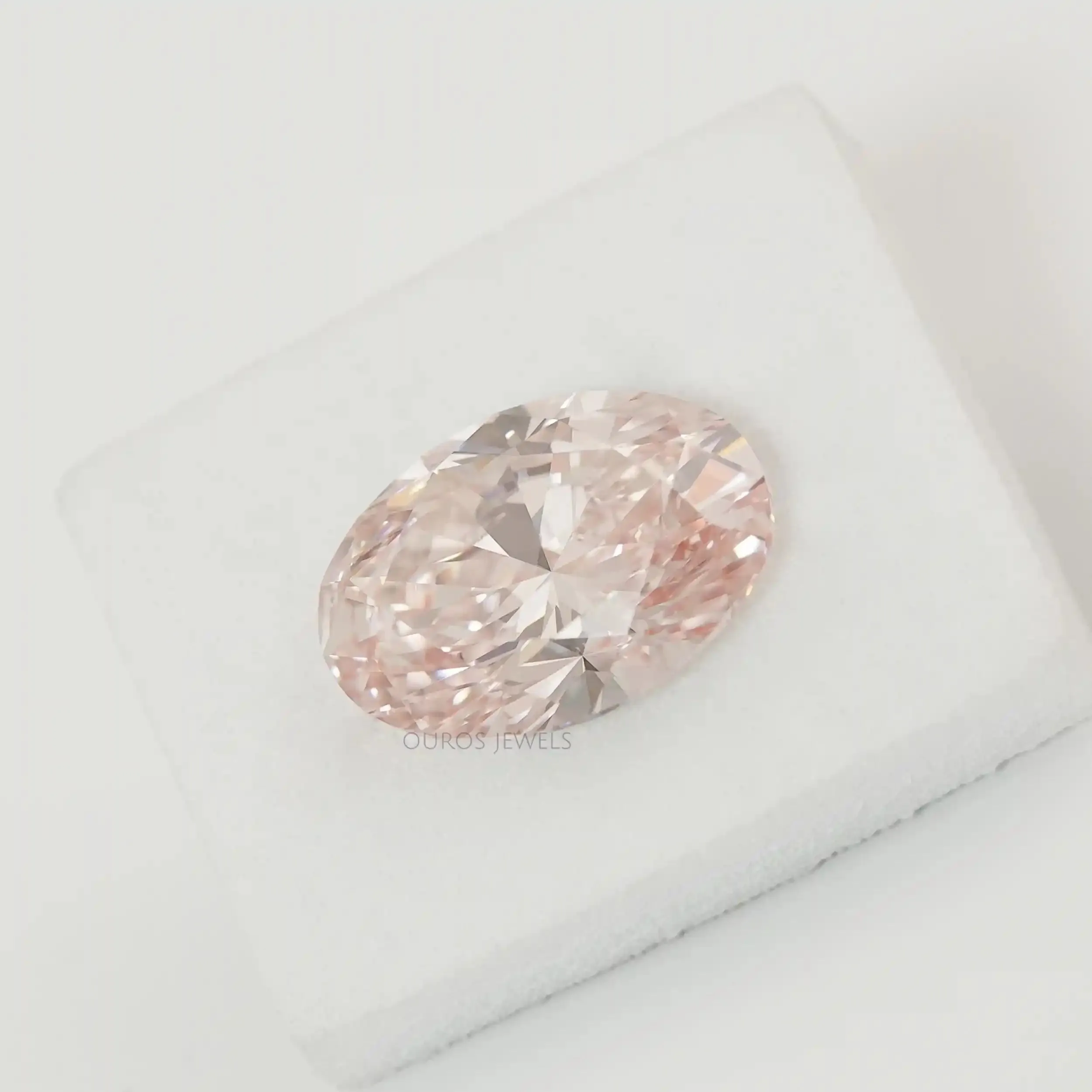 Oval Shape Fancy Intense Pink Lab Grown Diamond