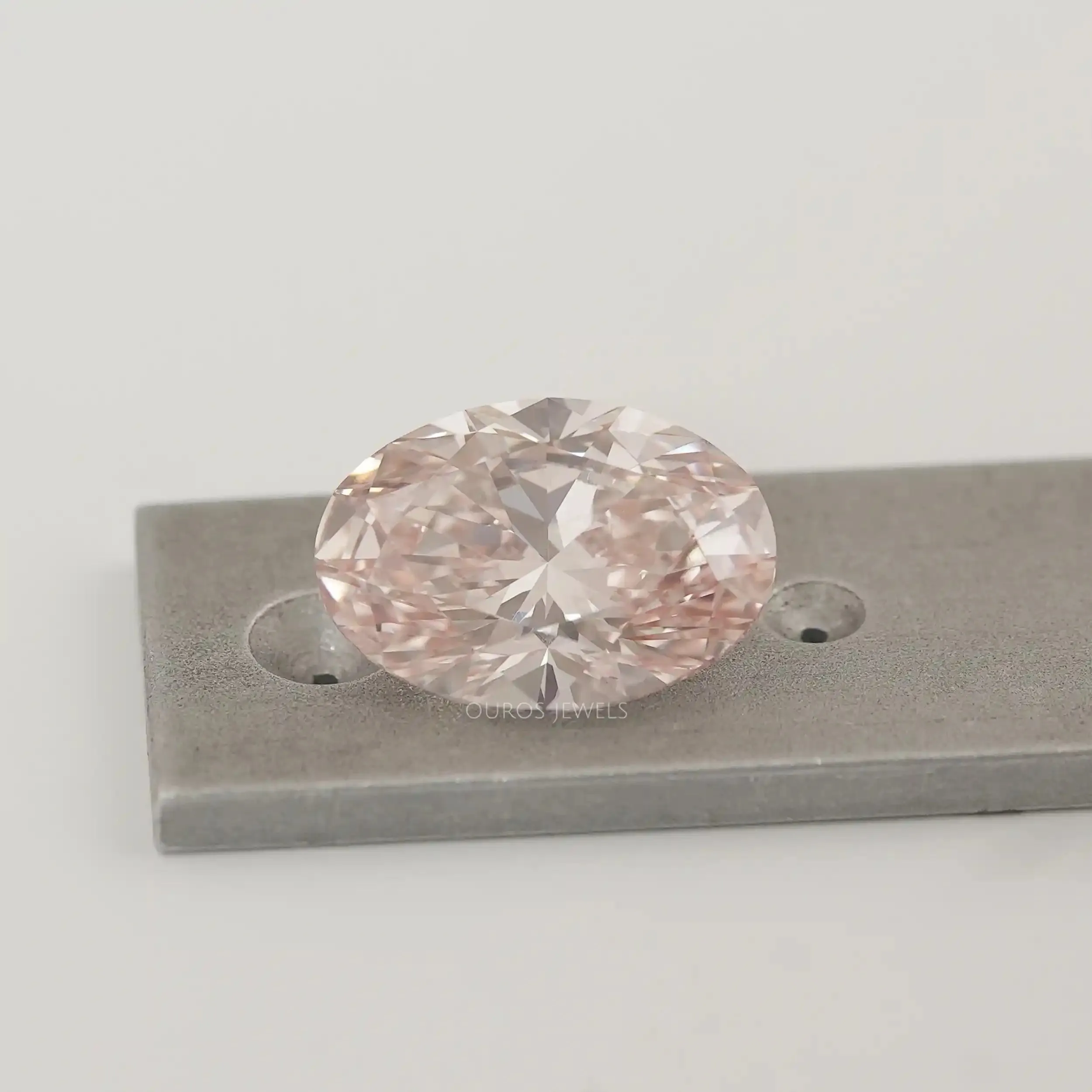 Oval Shape Fancy Intense Pink Lab Grown Diamond