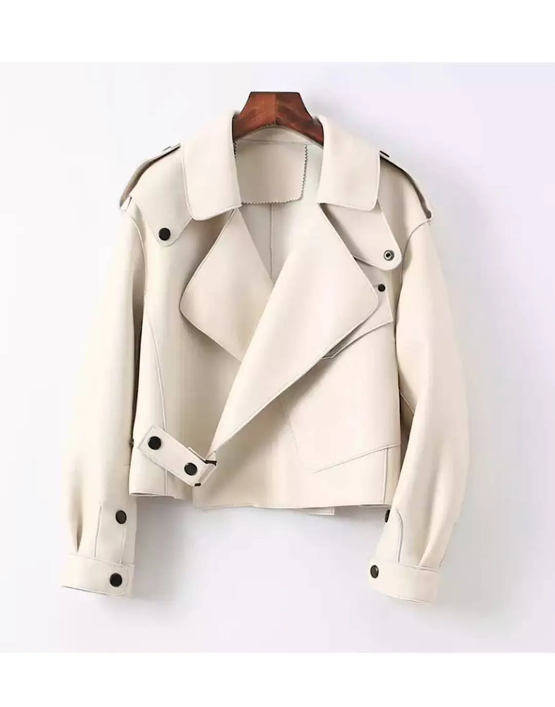 Oversized Biker Leather Jacket