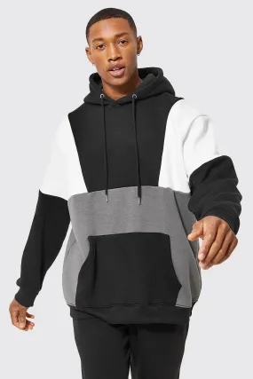 Oversized Colour Block Hoodie
