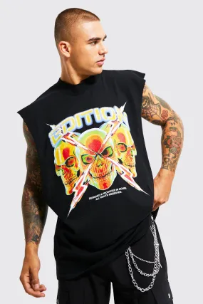 Oversized Extended Neck Skull Tank