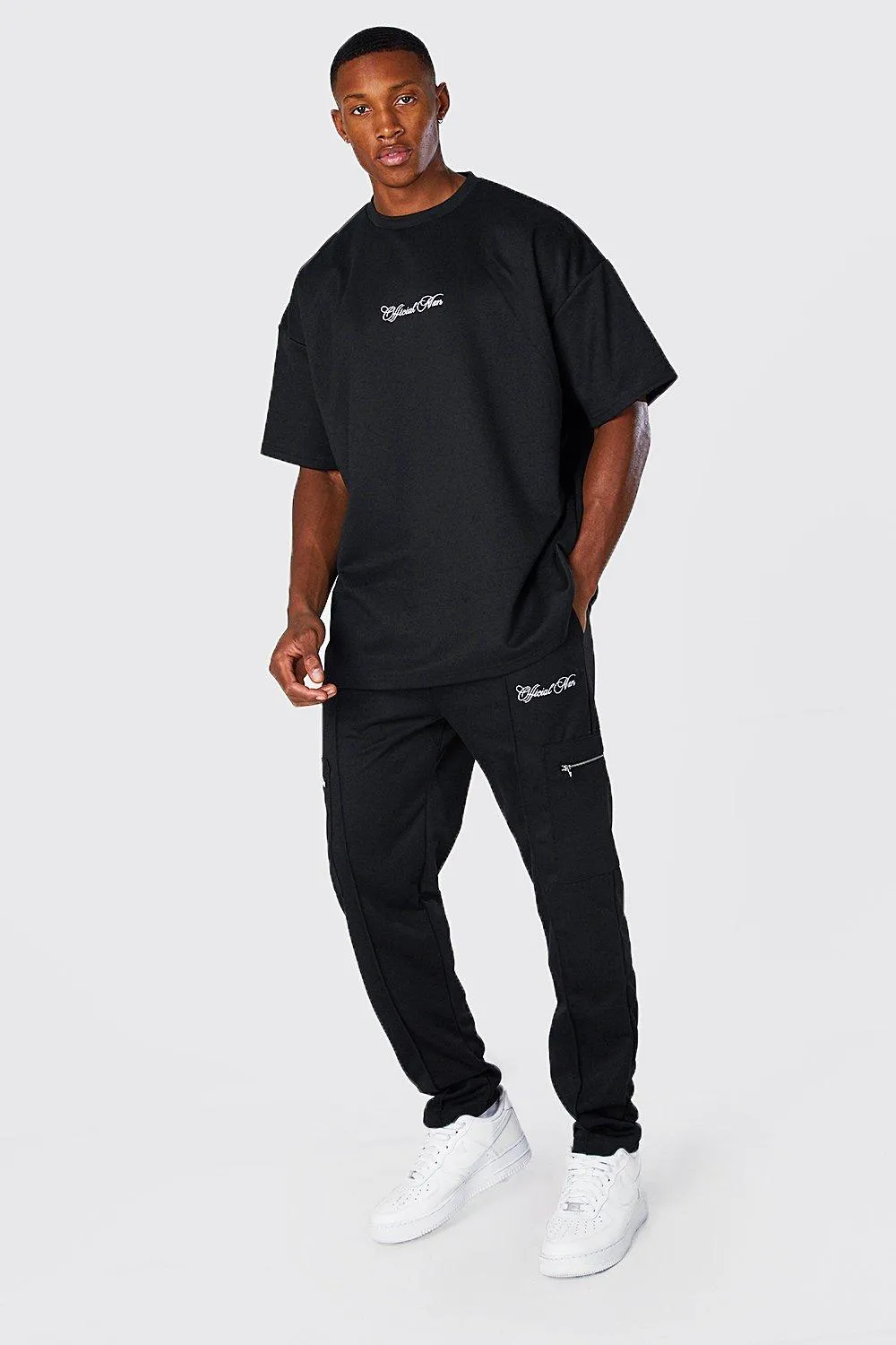 Oversized Man Scuba T-shirt Tracksuit | boohooMAN UK