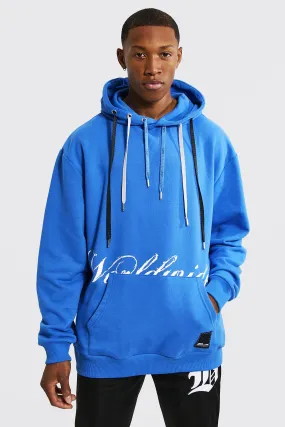 Oversized Worldwide Multi Drawcord Hoodie