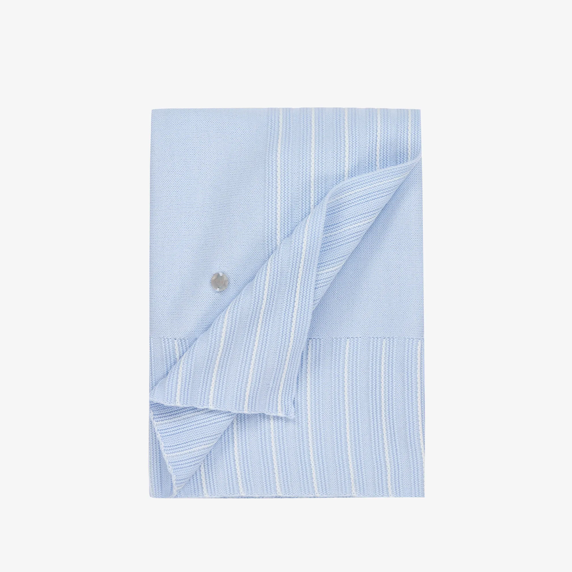 Pale Blue Knitted Blanket (105cm)