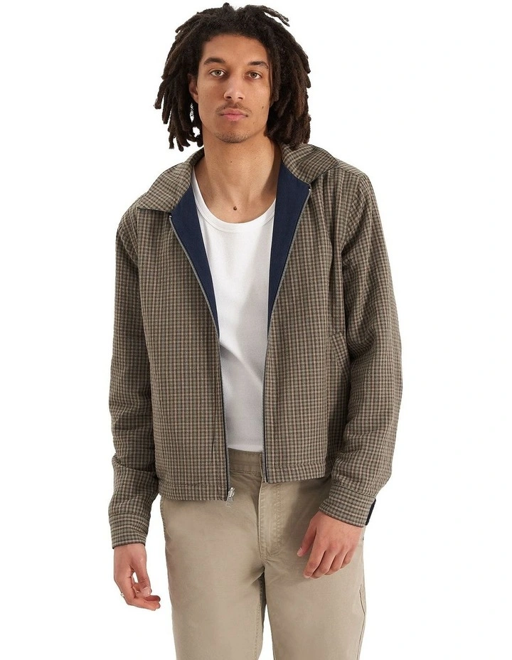 Palette Reversible Zip Through Worker Jacket in Blue