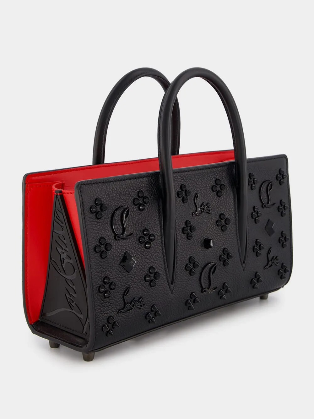 Paloma Spiked Grained Calf Leather Bag