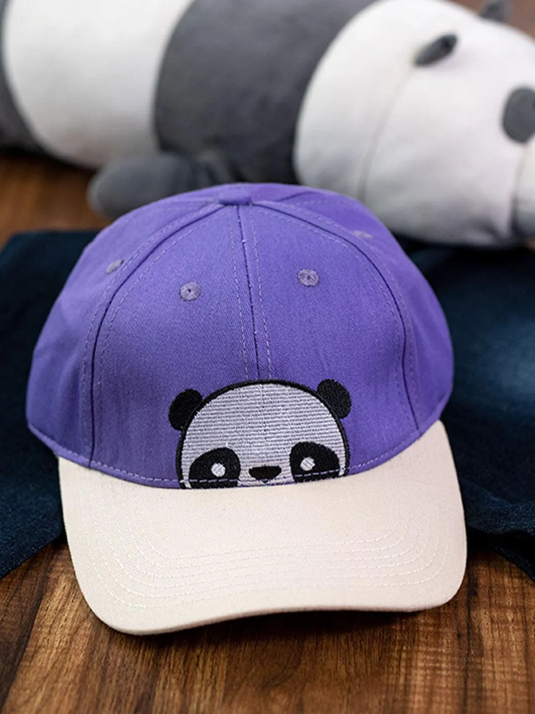 Panda Embroidered Multi Free Size Unisex Baseball Caps