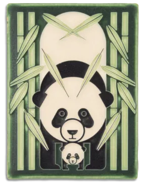 Panda Panda 6x8 Tile in Green