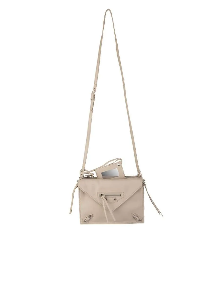 Papier Triple XS Zip Around Tapioca Beige Leather Bag