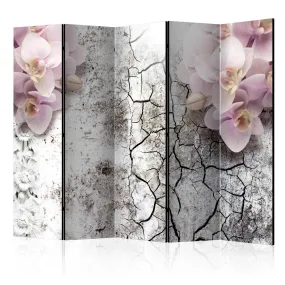 Paravento Bright red orchids II [Room Dividers]