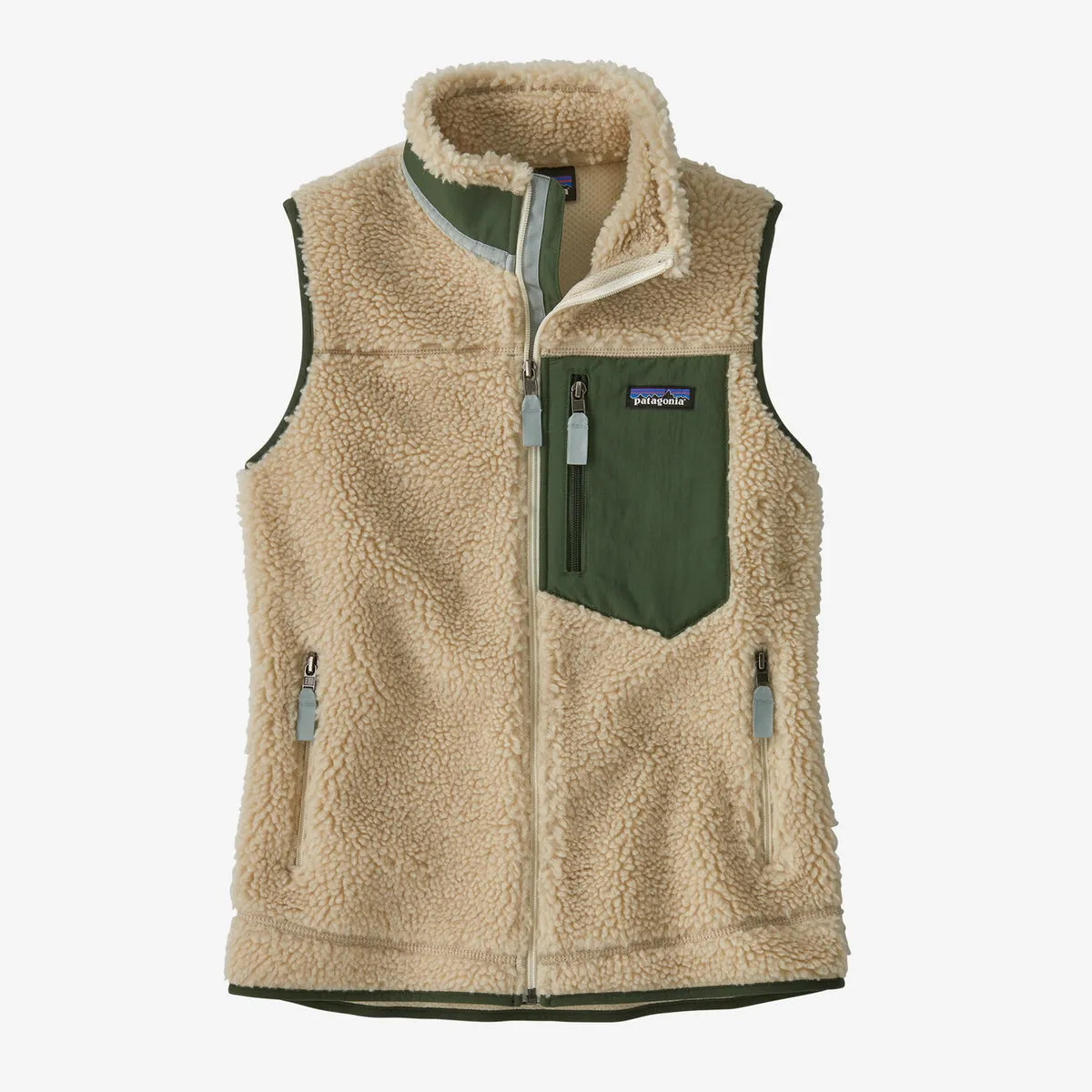 Patagonia - W's Classic Retro-X Vest - Dark Natural w/ Torrey Pine Green-