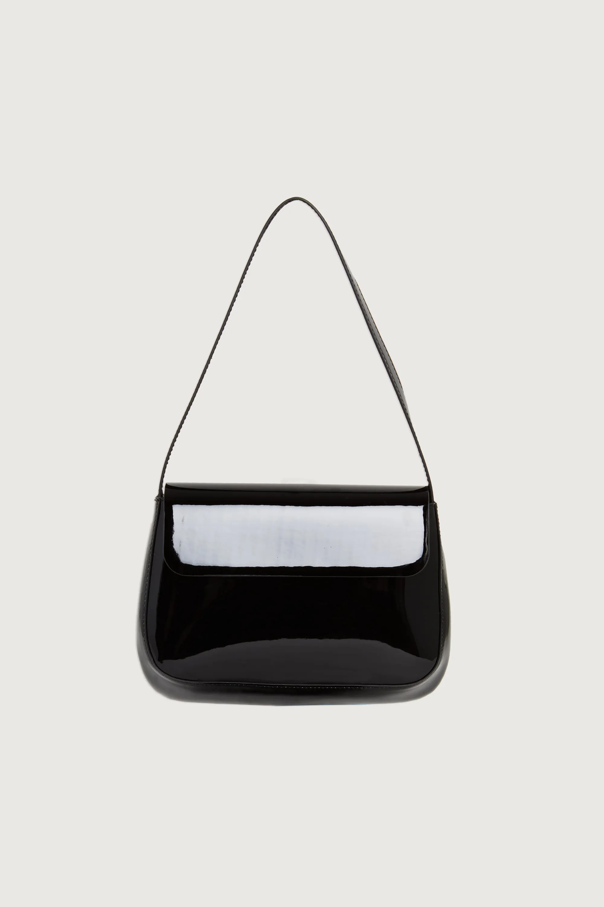 PATENT FRONT FLAP SHOULDER BAG